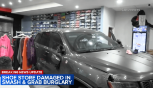 Thieves Crash Car Into Sneaker Store, Make Off With $100K In Merchandise