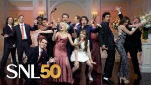Sabrina Carpenter Guest Stars as Badly-Singing Bestie, Bad Bunny Makes Cameo in ‘Domingo’ Sketch on ‘SNL50’
