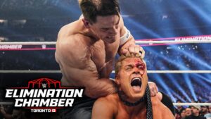 Watch Travis Scott play role in Dwayne Johnson and John Cena’s shock ending to WWE’s ‘Elimination Chamber’